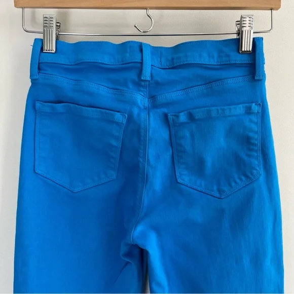 [l’agence] nwot alexia high rise cropped slim jeans neon blue 24 - Picture 7 of 8